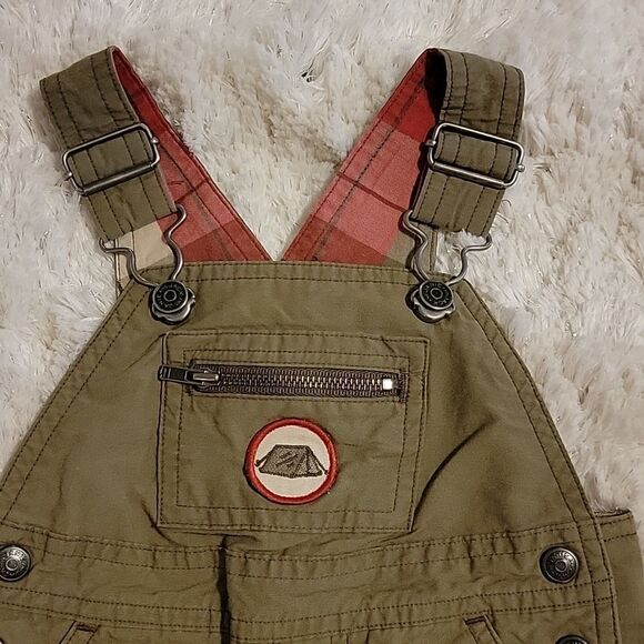 JANIE AND JACK KHAKI OVERALLS, SIZE 3-6 MONTHS - Picture 2 of 8